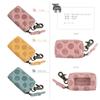 Mozu Smart Key Case for Women, Genuine Leather, Dot Pattern, Smart Key Compatible, No. 86043 (Yellow)