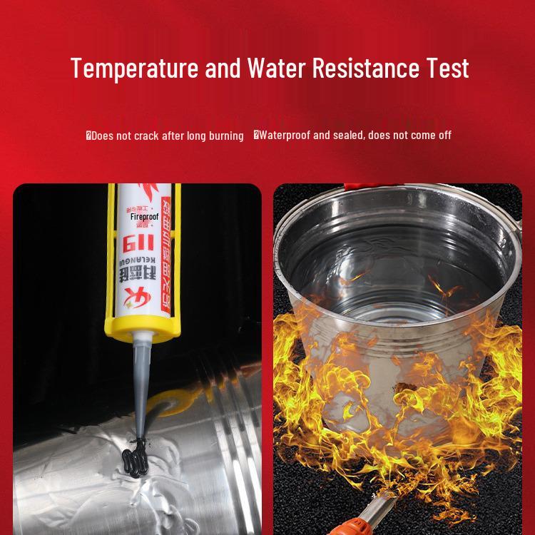 Adesivo Selante de Silicone à Prova de Fogo e à Prova d'Água 500°