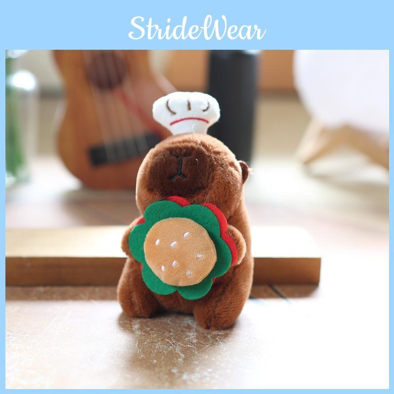 Toy Plush Kapibara Keychain Bag Decor Pp Cotton Stuffed For Kids Gift Decor
