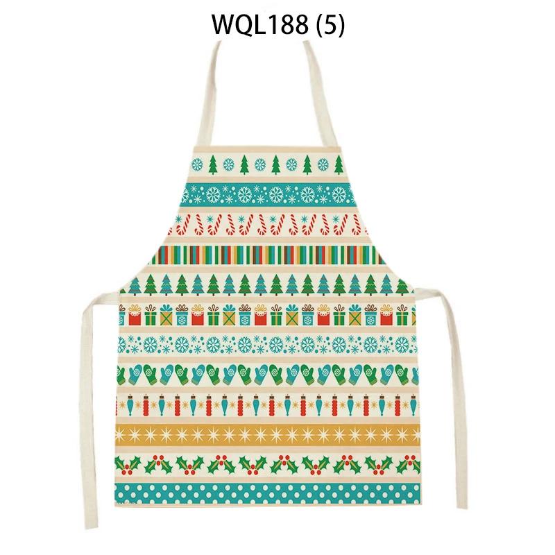Retro Geometry Print Kitchen Apron for Woman Man Bohemia Linen Baking Aprons Adult Kids Cooking Apron Cleaning Tools Tablier