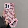 Pink Hello Kitty Pearl Chain Phone Case For Xiaomi Redmi Note 15 Pro 5G 15C 15 14C 13C 12C Note 14 13 12 Pro Plus 5G Hard Cover