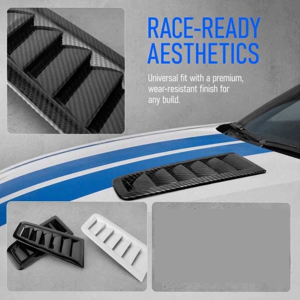 2PCS Universal Mount Engine Cover Air Intake Mesh for Focus RS MK2 Style Engine Hood Modification