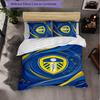Leeds United Football 3 Piece Bedding Set Soft Duvet Cover Set with Pillowcases Printed Bedroom Decor Set for Home