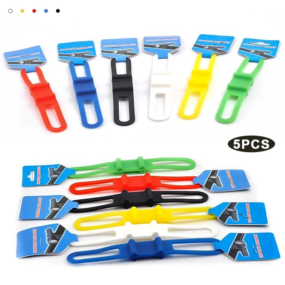 5PCS Silicone Mobile Phone Bicycle MTB Flashlight Flashlight Bracket Bicycle Lamp With Flexible Lamp Holder Easy Installation