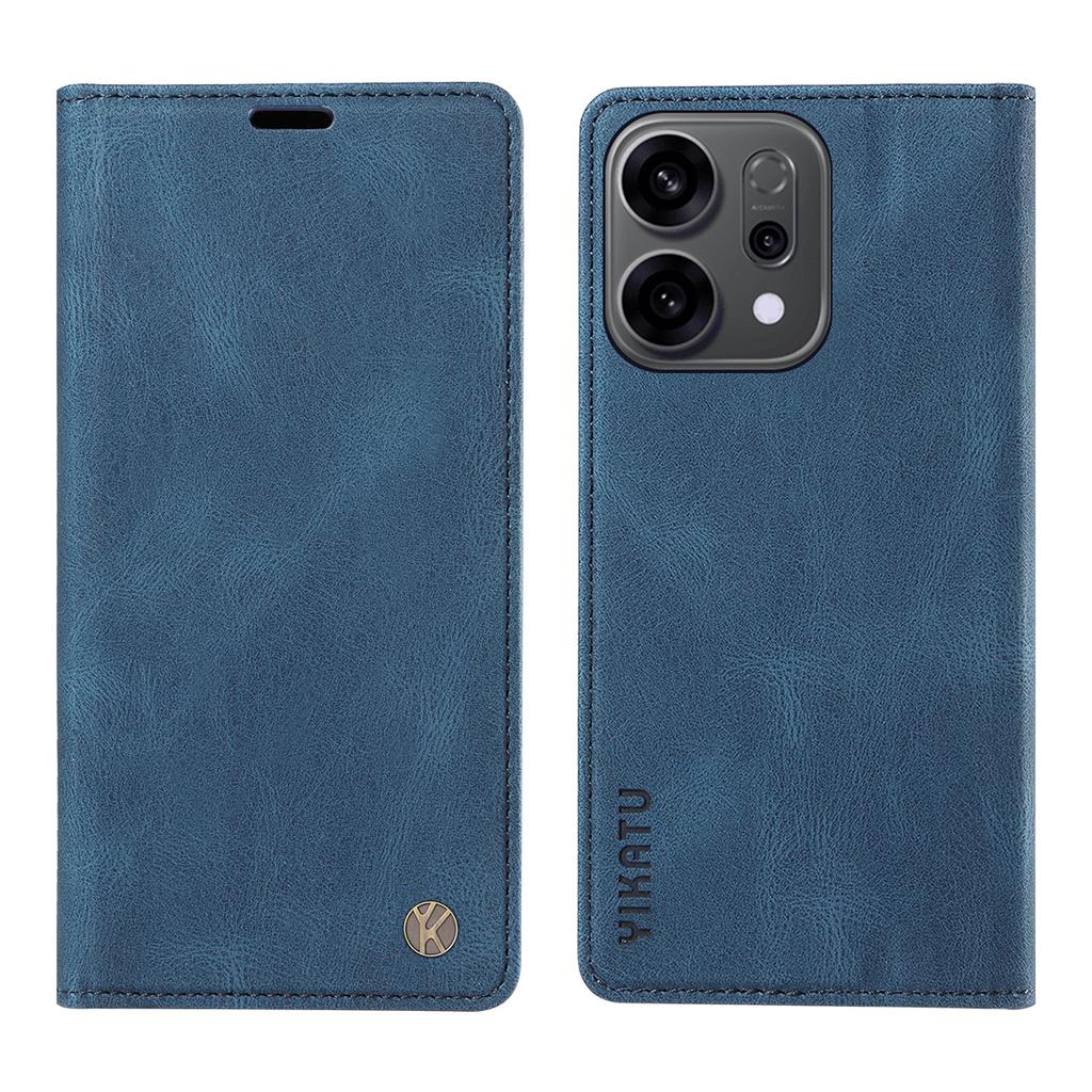 For Oppo Reno14 5G (China)/Oppo Reno14 F 5G/Oppo Reno14 5G (Global) Leather Cover YIKATU YK-004 Skin-Touch Wallet Phone Cases