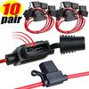 Auto-Sicherungshalter Wasserdicht Mini-Klingenadapter Spritzwassergeschützte Box 16AWG/18AWG Trennschalter-Steckdose Feuchtigkeitsgeschützter Sicherungssteckplatz