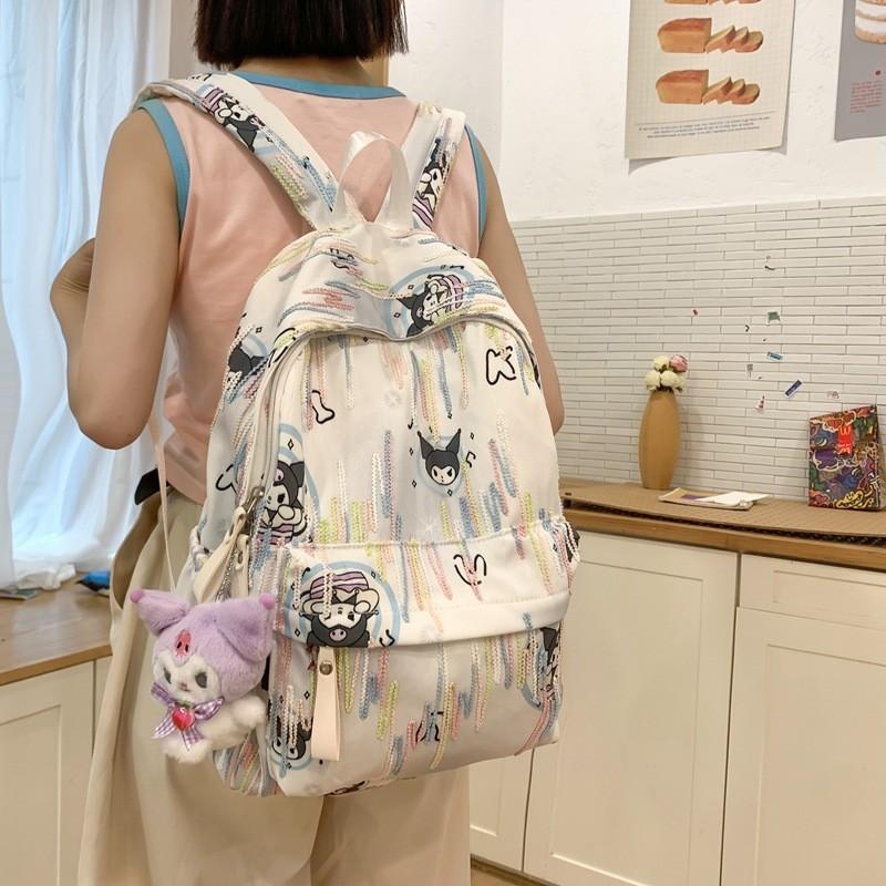 Adorable Cartoon Backpack For Students Trendy Fashionable Nylon School Bag
