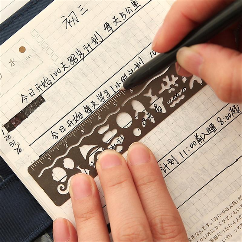 1 st Söt Kawaii Kreativ Häst Fågelbur Ihålig Metall Bokmärke Linjal för Barn Student Gåva Skolmaterial