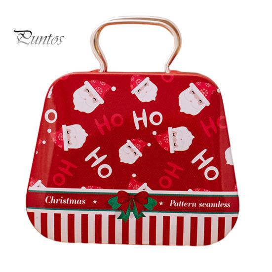 

Рождественская коробка для конфет с ручкой, мини-железная сумка, снеговик, Санта, держатель для закусок, рождественские сувениры, праздничный контейнер для хранения сладостей D