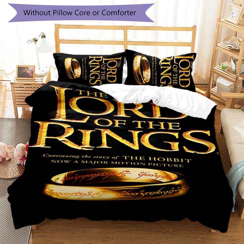 3pcs The Lord of the Rings1 pattern bedding set duvet cover set includes duvet cover &pillowcases, perfect all season bedroom decoration & gift