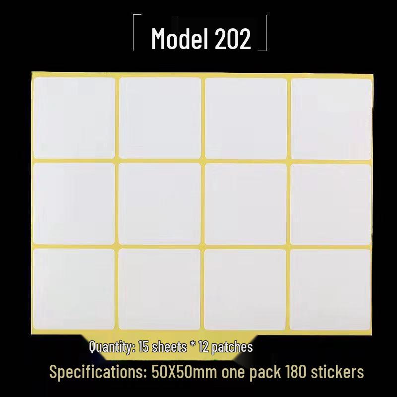 A5 Self-Adhesive Blank Label Stickers for Printing and Handwriting - White Name and Number Stickers