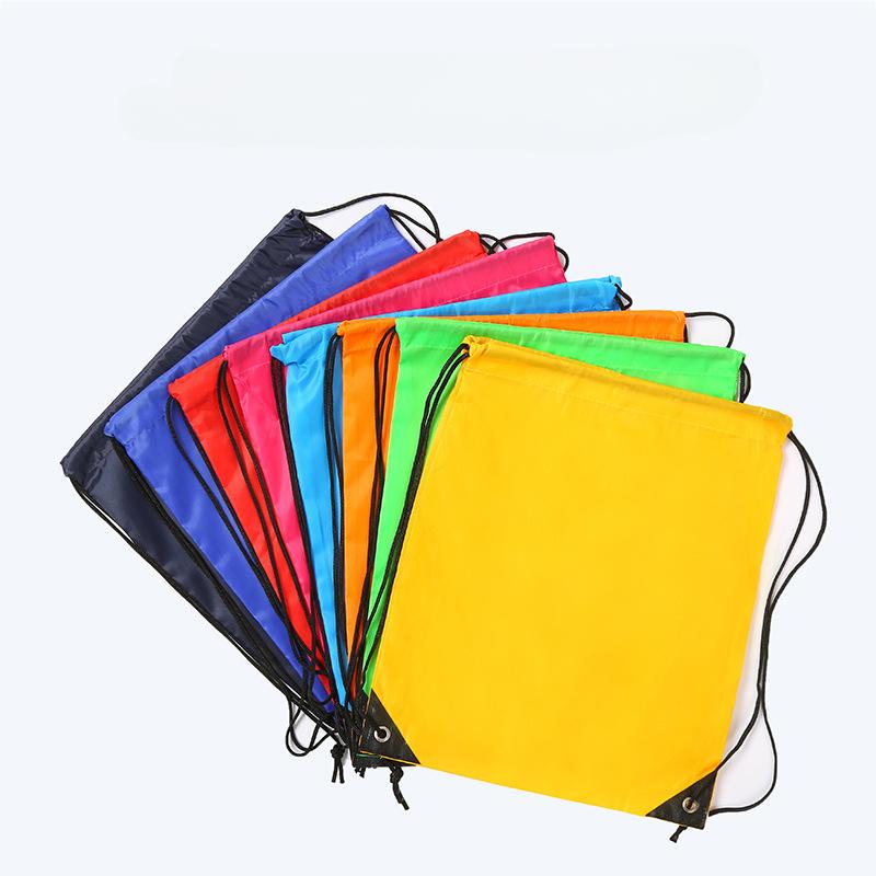 Polyester, Drawstring Pocket, Double Shoulder Drawstring Backpack, Drawstring Backpack Bag, Sports and Fitness, Waterproof, Oxford Cloth Storage Bag