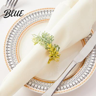 Thick Fabric Napkin Ring 6Pcs Rings Elastic Design Holder for Light And Non-slip Napkins Imitation Holly Leaf Accessory Weddings Parties Home