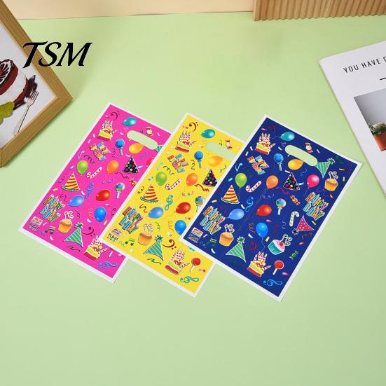 Sacchetti da Festa Senza BPA 50 Pezzi Caramelle Dolcetti con Manico Grande Capacità Colori Vivaci Disegni Cartoni Animati Regalo di Compleanno Giocattoli Gadget