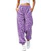 Women's Printed Jogger Pants with Elastic Cuffed Ankles, Casual Sweatpants for Everyday Wear