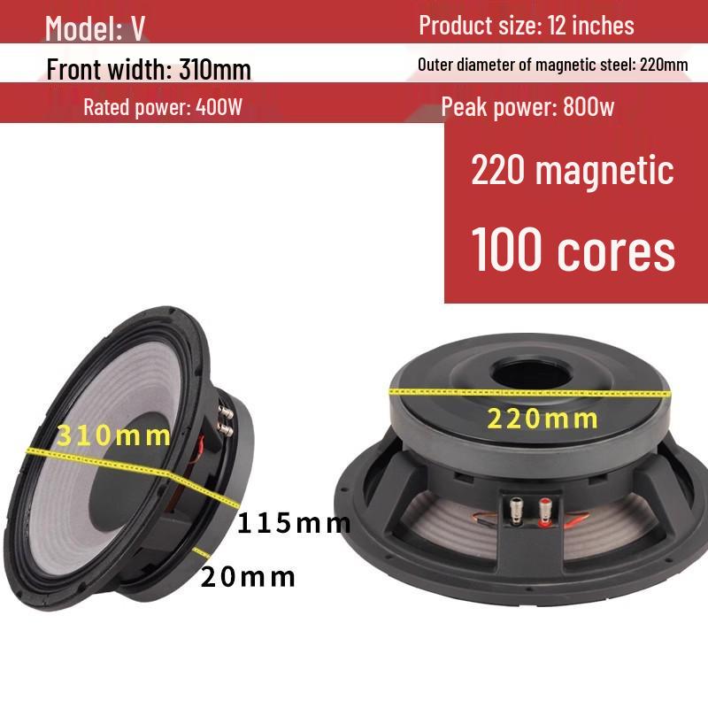 Professional 12" & 15" Full-Range Bass Stage Speaker for KTV