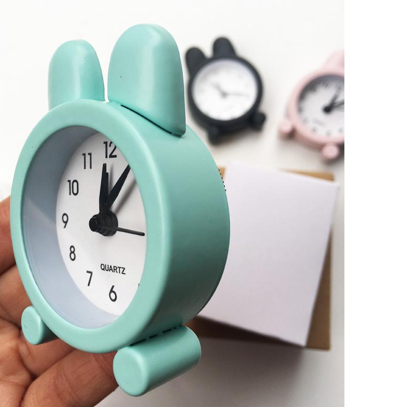 Little Rabbit Creative Cute Mini Metal Alarm Clock Children's Student Stationery Gifts