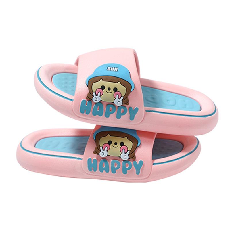 Kids Summer Cartoon Slippers Non Slip Soft Sole Indoor Outdoor Sandals For Boys And Girls Comfortable Home Slides