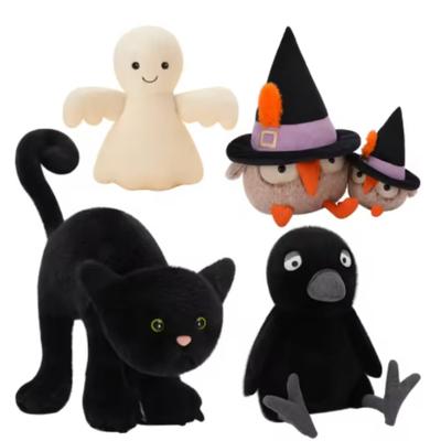 Neue Fledermaus-Stofftiere Schwarze Krähenpuppen Weiches Kuscheltier Fledermaus-Plüschtier Dekoration Schmuck Halloween-Geschenke