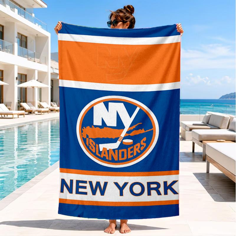 Ny Islanders Pride Strandtuch, Superweiche Mikrofaser, Perfektes Geschenk für Sie/Ihn, Geburtstag, für Pool, Strand, Reisen, Dekoration Strandparty