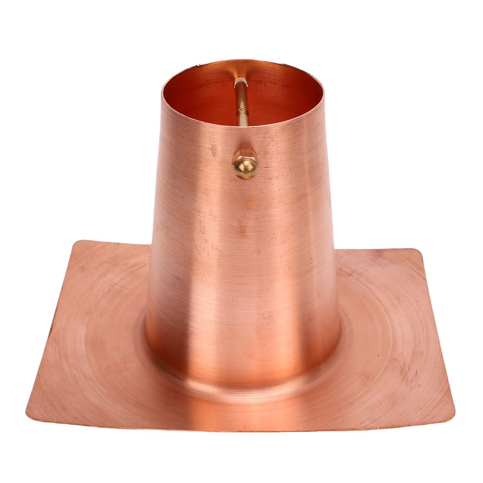 Rain Chain Copper Adapter with Brass Bolt Drainage Gutter Pipe Adapter for Downspout Installation
