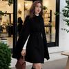 Autumn and Winter New French Celebrity Temperament Medium and Long Cape Woolen Shawl Woolen Coat Coat Women's Fashion