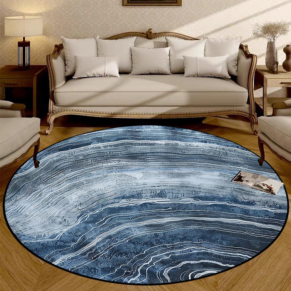 Bohemia Style Round Living Room Carpet Non-slip Bedroom Decoration Washable Rugs Office Chair Mat Bedroom Bedside Soft Carpets