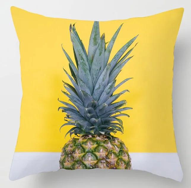 Yellow Pattern Pillowcase Office Living Room Home Pillowcase Car Ornaments
