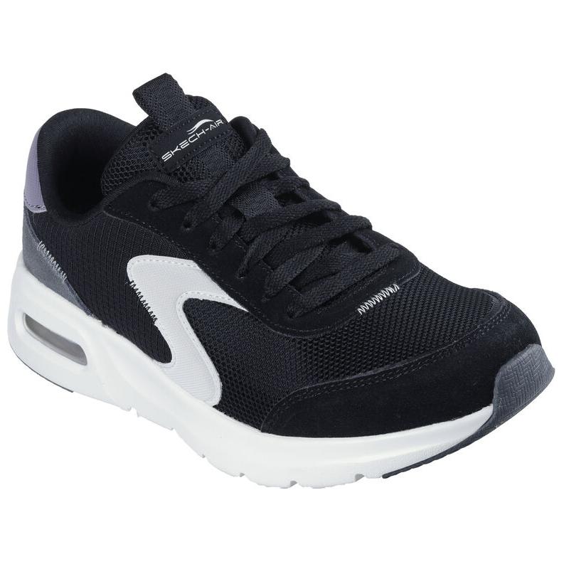 Skechers Skech-Air Court - Air Wave Comfortable Durable Low-Top Lifestyle Shoes Women Sneakers Black White 150076-BKWG
