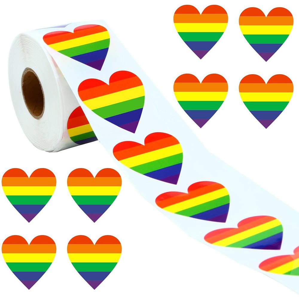 100-500Pcs Top-Grade Valentine S Premium-Quality Day Top-Grade Stickers Top-Grade Heart First-Class Thank Superior-Grade You Top-Grade