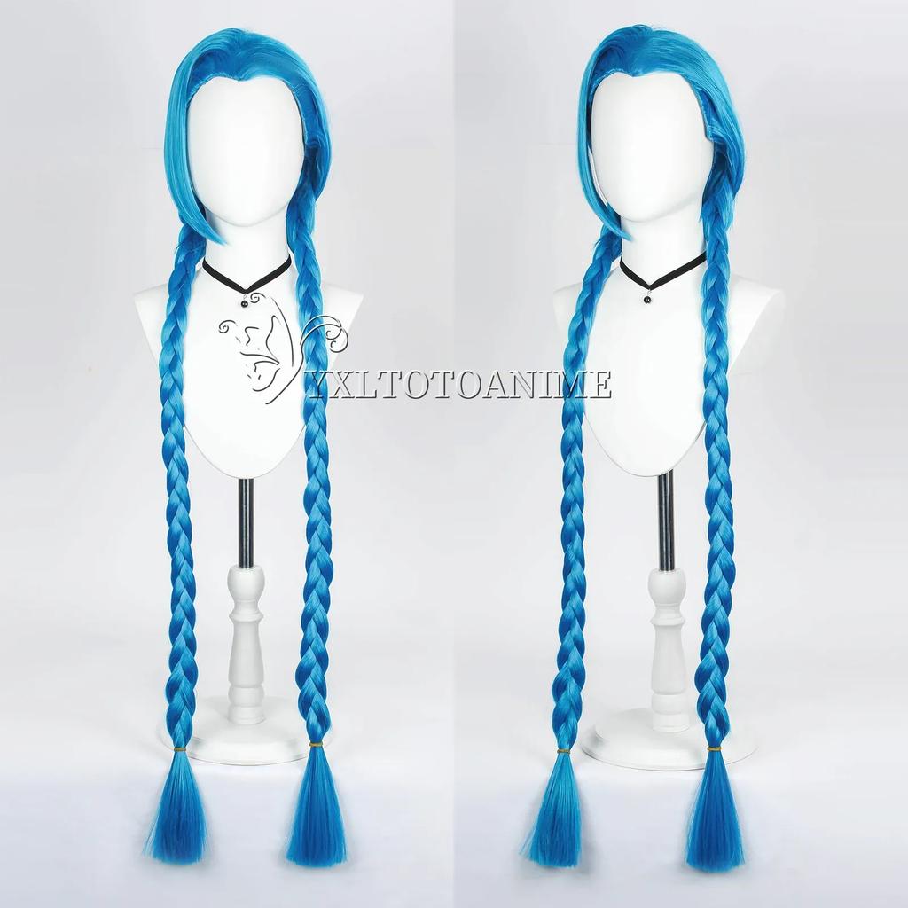 In Stock Asian Size LOL Jinx Cosplay Costume Anime LOL Arcane Jinx Cosplay Outfit Halloween Suit Costume Jinx Wigs Shoes