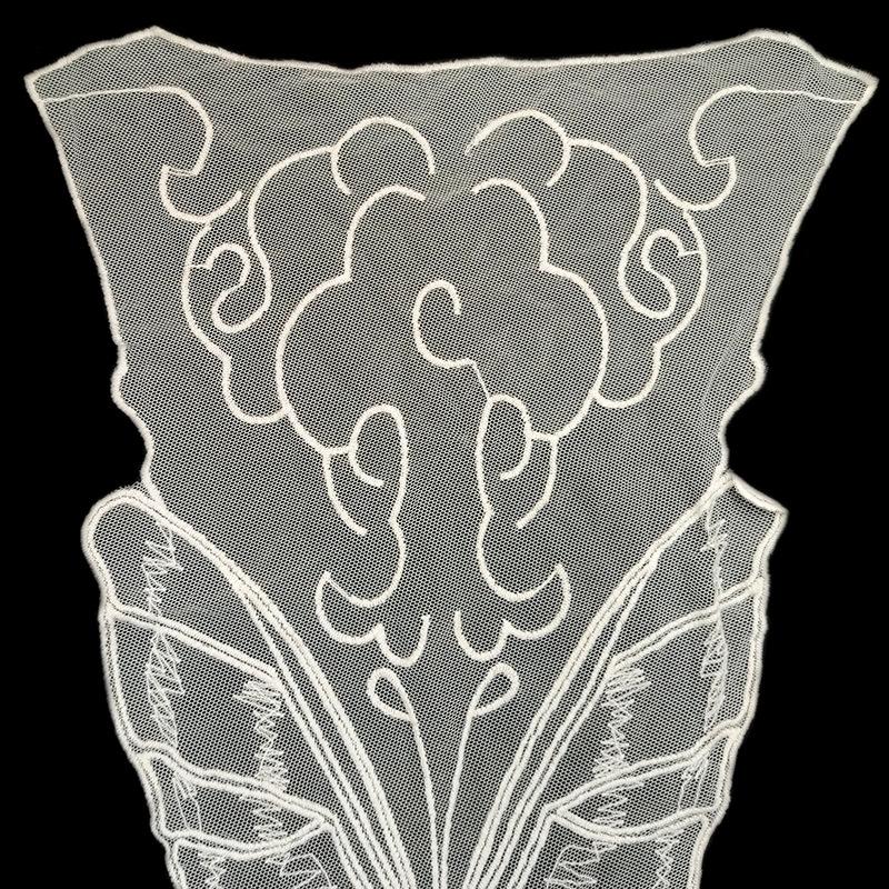 Mesh bottom embroidery back collar lace collar accessories butterfly pattern water soluble embroidery false collar back flower