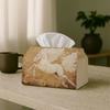 1pc Mythical Classical Romantic Tissue Box - White Horse with Flowing Mane In Golden - Perfect for Holiday Parties And Home Decor, Measuring 17.02*25.