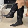 Vintage pointed boots children's season premium sense sequins cat and tall boots knight boots