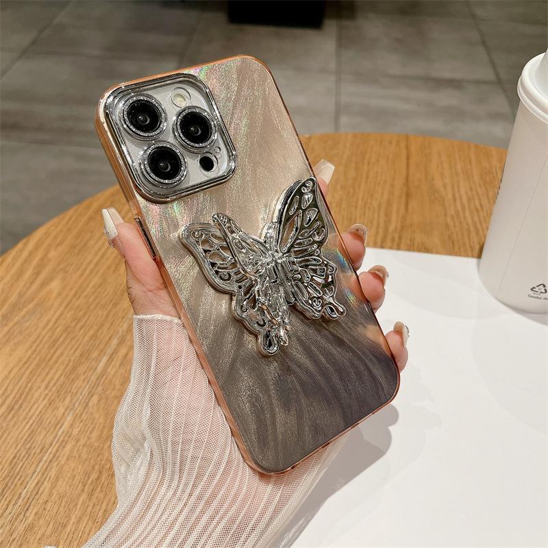 

IMD Feather Yarn Butterfly Lens iPhone 15 Браслет 13 Pro Max Силиконовый Жесткий Чехол для Apple 16 iPhone 13 Pro