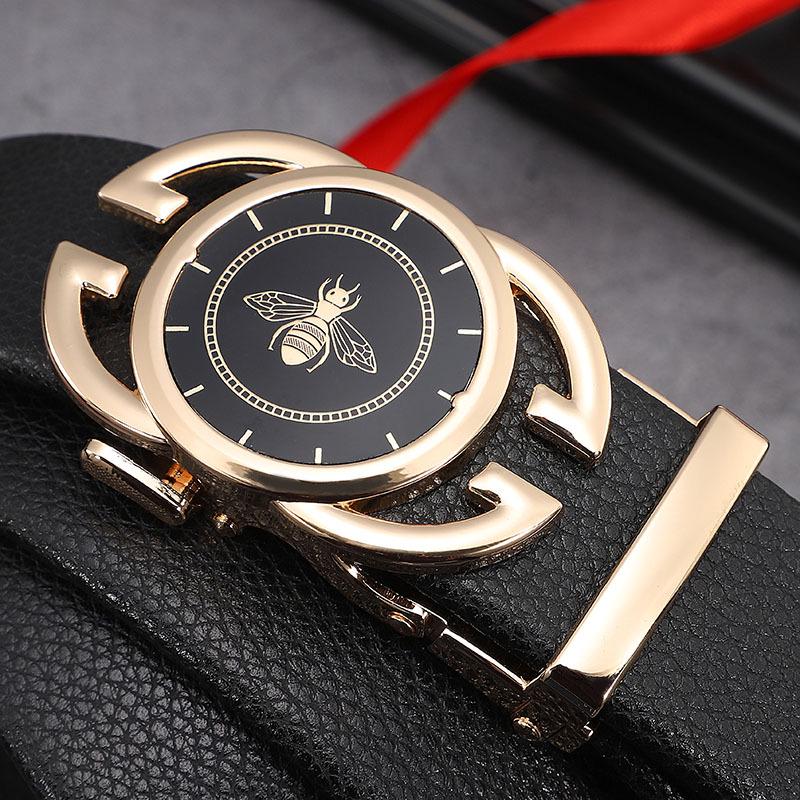 Men's Trendy Automatic Buckle Leather Belt - Versatile, Casual, and Simple Design