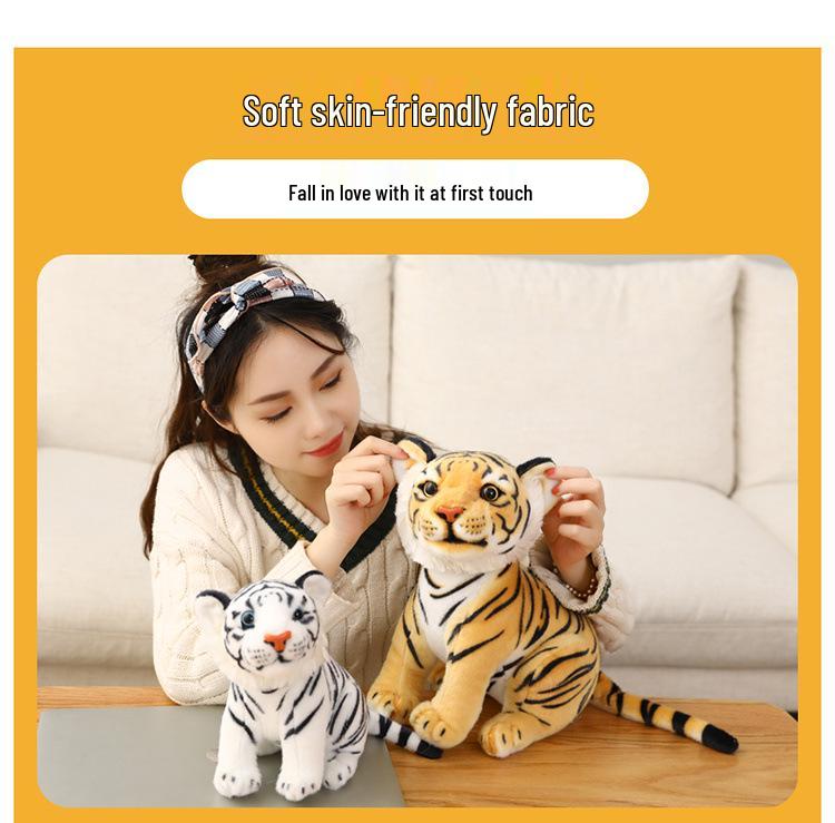 Realistic Tiger Plush Toy - Children's Birthday Gift & Cushion - Northeast Tiger Design