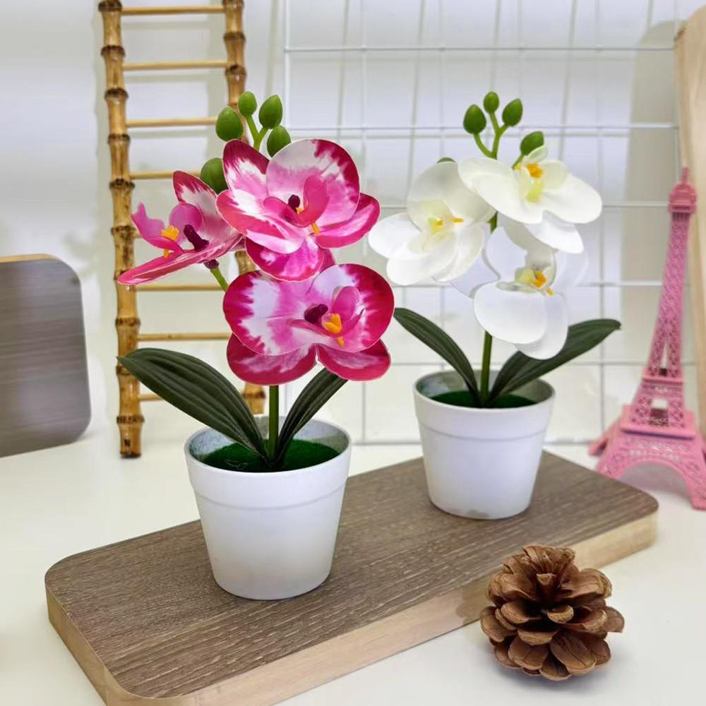 Botanical Phalaenopsis Faux Fake Flower Props For Bridal Events And Party Decor