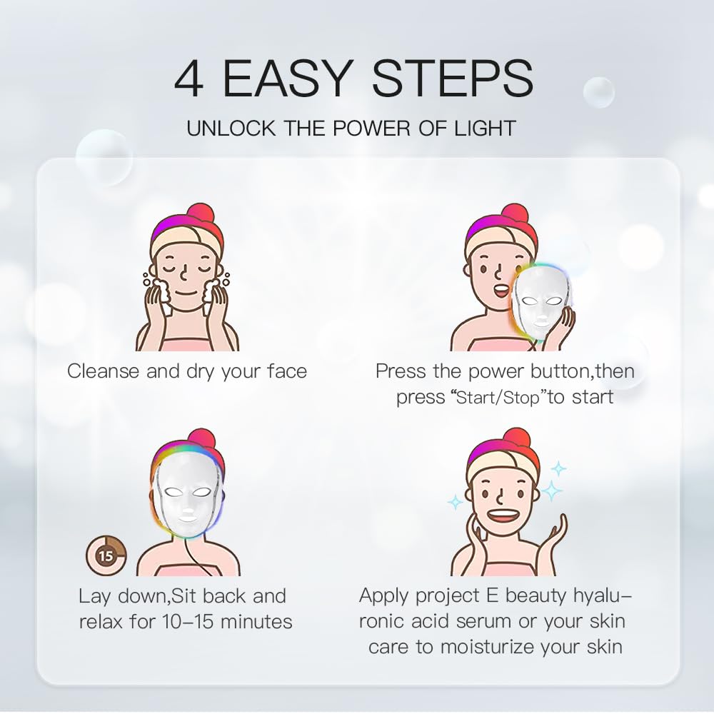 7-Color LED Face & Neck Mask — Portable Skin Firming & Brightening