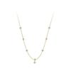 18K Gold Plated Four-Leaf Clover Star Necklace with Zircon and Sterling Silver for Elegant Women