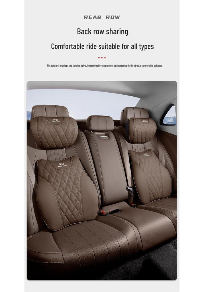 Headrest Lumbar Support & Neck Protection Pillow for Geely Models: Xingyue L, Boyue, Binyue, Yuanjing X3 X6, Haoyue, ICON, and Emgrand S