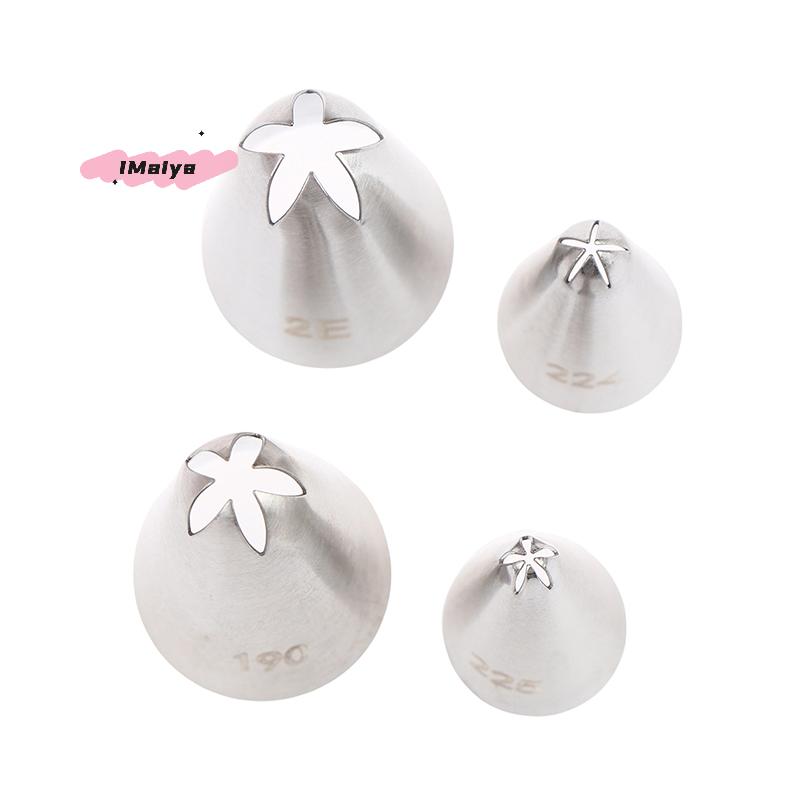 M-1/4Pcs Stainless Steel Cake Decorating Tips Flower Icing Piping Nozzle for Cupcake Cream Pastry Confectionery