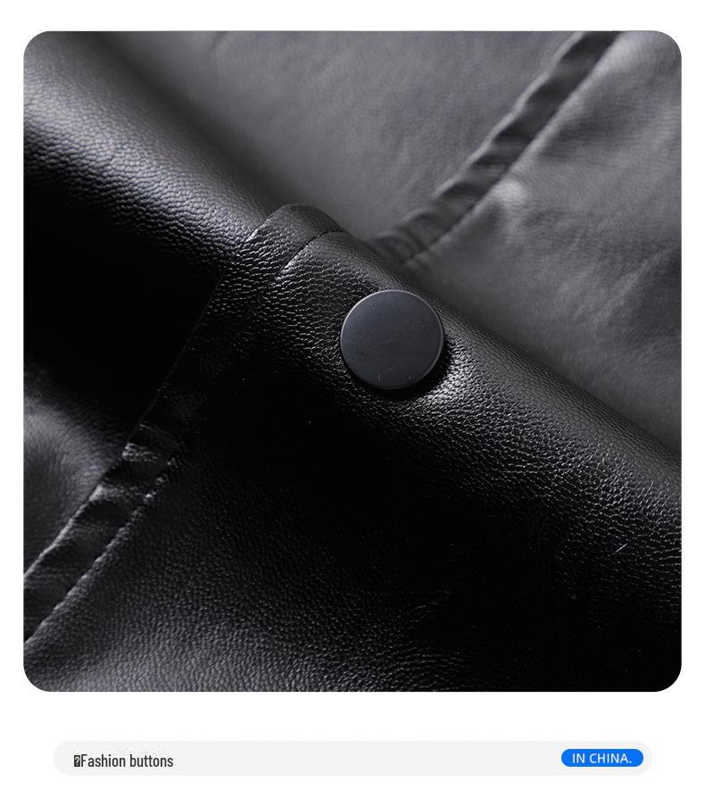 Men's American Retro PU Leather Baseball Jacket - Spring/Autumn Pilot Style