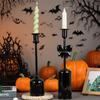 1PC Bow Taper Candlesticks Romantic Candlesticks Tabletop Decor for Dinners Black Weddings Table Centerpieces Elegant 4 Styles