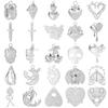 5pcs/Lot Titanium Accessories Gothic Pendant Stainless Steel Charms For Jewelry Making Supplies Skull Chain Heart Tears Material