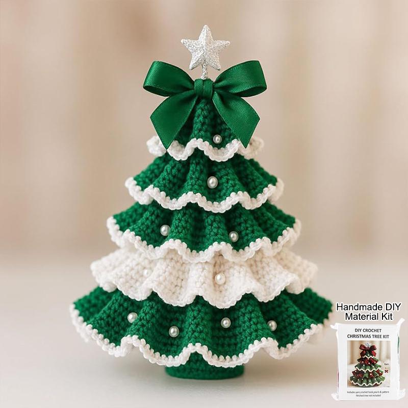 Набор для вязания крючком рождественской елки DIY Набор для рукоделия крючком Набор материалов для вязания для начинающих Рождественские украшения крючком