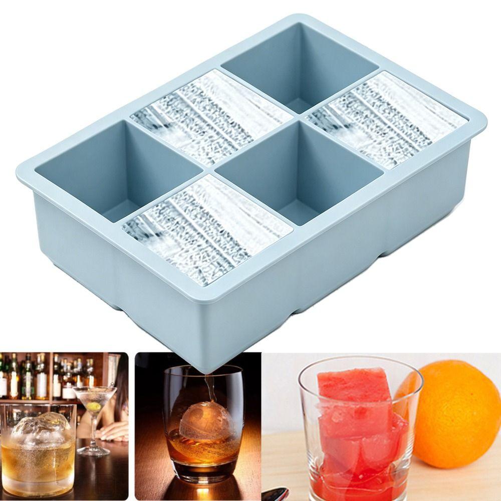 2 pcs Leak Proof Ice Cube Maker Silicone Chocolate Candy Mold Ice Cube Tray Cocktails Making