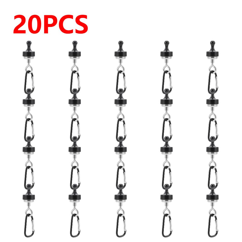 1-20X Outdoor Strong Magnetic Hook Skylight Tent Strong Magnetic Buckle Multi-Purpose Camping Light Hook D Mountaineering Buckle