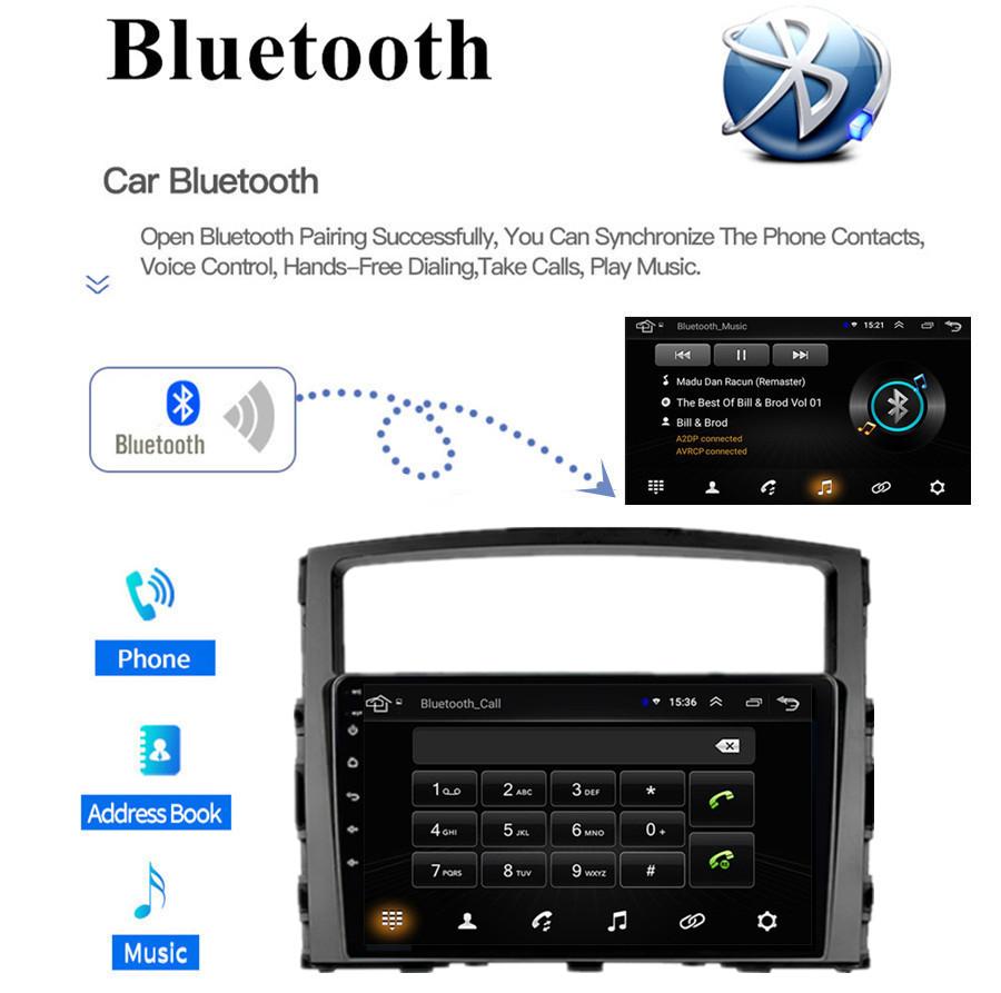 9'' 1+16GB Head Unit Radio Player GPS WiFi BT FM For Mitsubishi Pajero 2006-2016