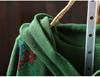 2025 Bo Jia Fan Flower Print Hooded Cotton Knit Sweater - Loose Fit, Autumn Style
